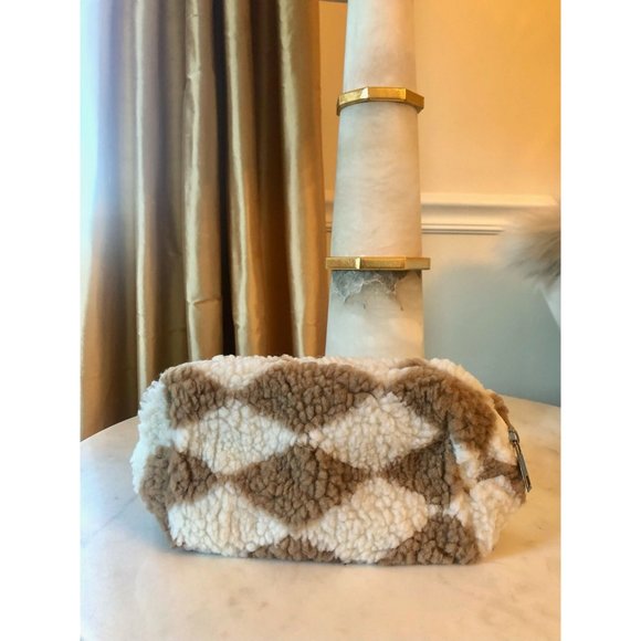 Multi Colored Checkered Makeup Case, Toiletry Bag, Travel Makeup Case - Picture 5 of 10